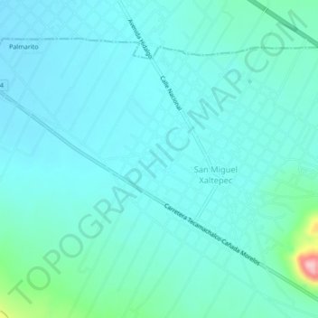 Jesús Nazareno topographic map, elevation, terrain