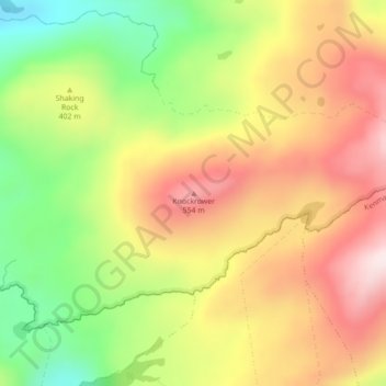 Knockrower topographic map, elevation, terrain