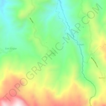 Tan topographic map, elevation, terrain