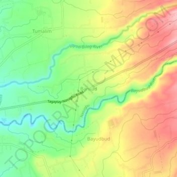 Banilad topographic map, elevation, terrain
