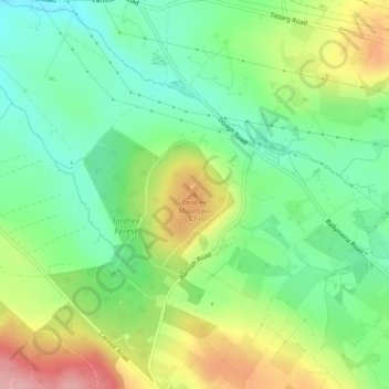 Tardree Mountain topographic map, elevation, terrain
