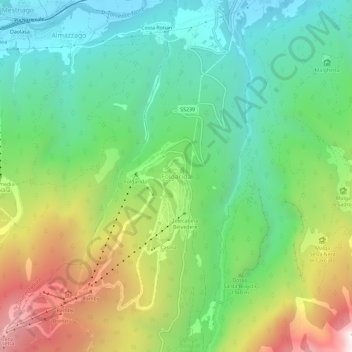 Folgarida topographic map, elevation, terrain