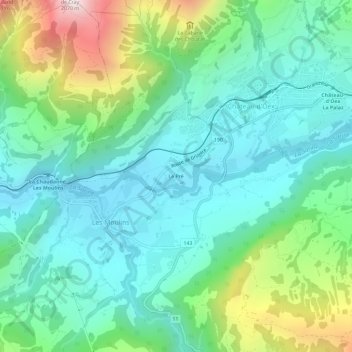 Le Pré topographic map, elevation, terrain