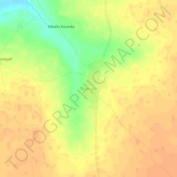 Nianao topographic map, elevation, terrain