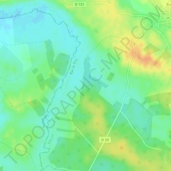La Plaine topographic map, elevation, terrain