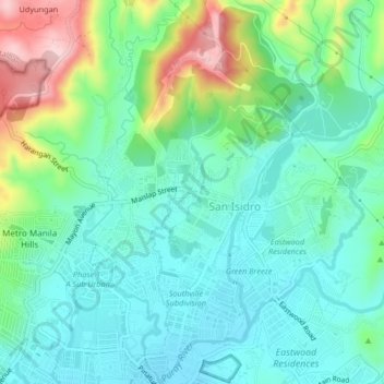 Maislap topographic map, elevation, terrain