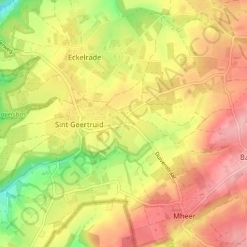 Herkenrade topographic map, elevation, terrain