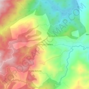 Vereda La Culebra topographic map, elevation, terrain