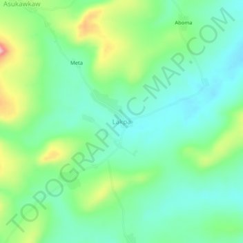 Lakpa topographic map, elevation, terrain