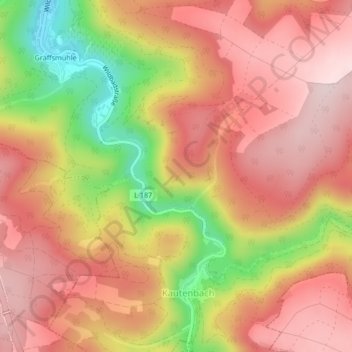 Wirtzfels topographic map, elevation, terrain