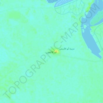 Abu Al Abyad topographic map, elevation, terrain