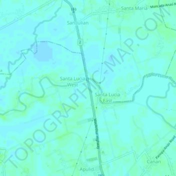 San Isidro topographic map, elevation, terrain