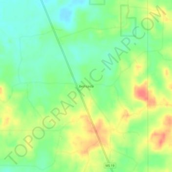 Bethsaida topographic map, elevation, terrain
