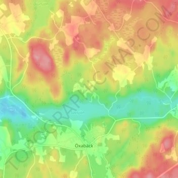 Sävsered topographic map, elevation, terrain