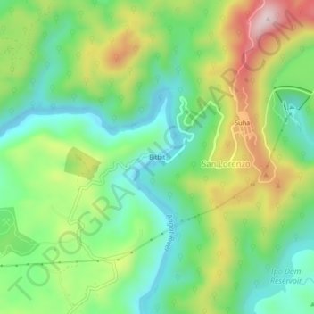 Bitbit topographic map, elevation, terrain