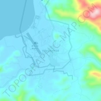 Villa Libertad topographic map, elevation, terrain