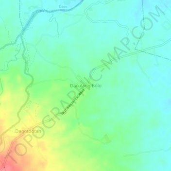 Daculang Bolo topographic map, elevation, terrain