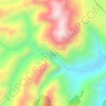 天华山 topographic map, elevation, terrain