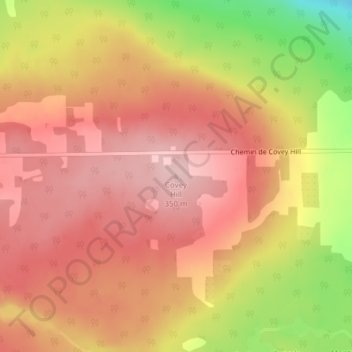 Covey Hill topographic map, elevation, terrain
