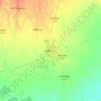 Shayar topographic map, elevation, terrain