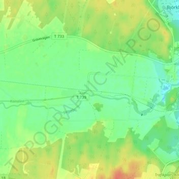Lindbacka topographic map, elevation, terrain