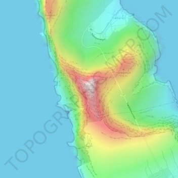 Nestindar topographic map, elevation, terrain