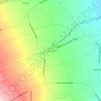 Tagakpan topographic map, elevation, terrain