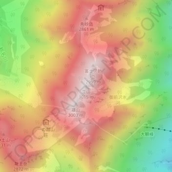 Mt. Tate topographic map, elevation, terrain