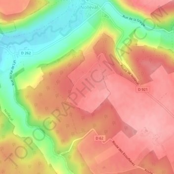 Le Fourras topographic map, elevation, terrain