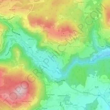 Sonnleiten topographic map, elevation, terrain