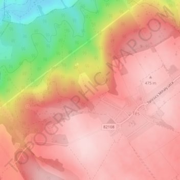 Lac topographic map, elevation, terrain