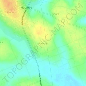 Kitwanga topographic map, elevation, terrain