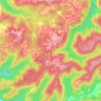 Tolbert topographic map, elevation, terrain