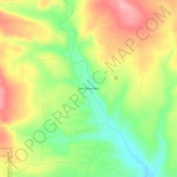 San Geronimo topographic map, elevation, terrain