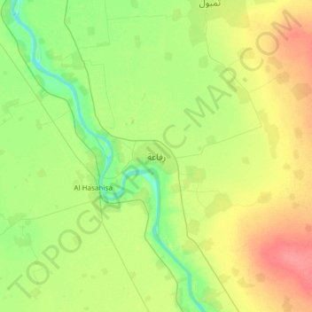 Rufaah topographic map, elevation, terrain