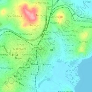 Works topographic map, elevation, terrain