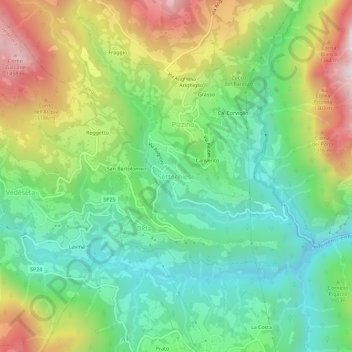 Sottochiesa topographic map, elevation, terrain