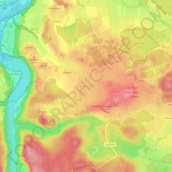 Birkland topographic map, elevation, terrain