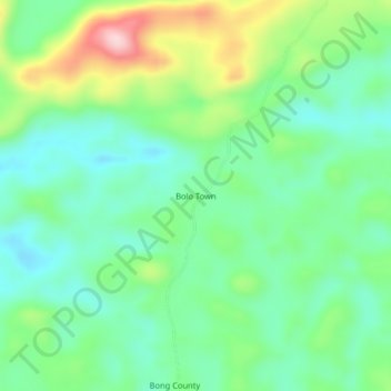Bolo Town topographic map, elevation, terrain