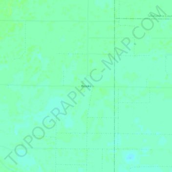 Brooks topographic map, elevation, terrain