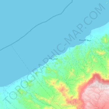 Xiis topographic map, elevation, terrain