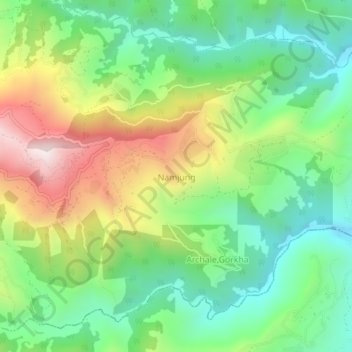 Namjung topographic map, elevation, terrain