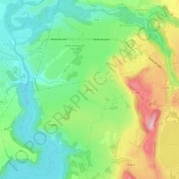 Bissia topographic map, elevation, terrain