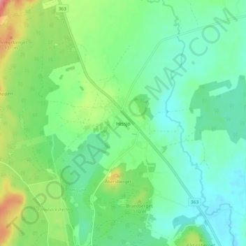 Hissjö topographic map, elevation, terrain