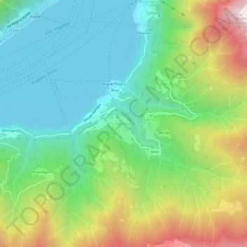 Molina topographic map, elevation, terrain