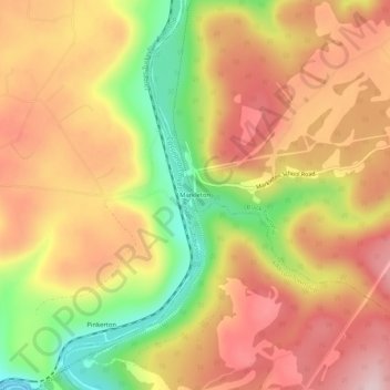 Markleton topographic map, elevation, terrain