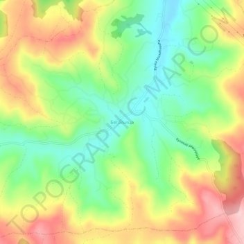 Begaljica topographic map, elevation, terrain
