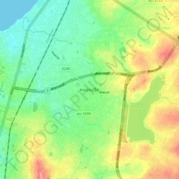 Nong Prue topographic map, elevation, terrain