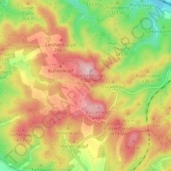 Clausberg topographic map, elevation, terrain