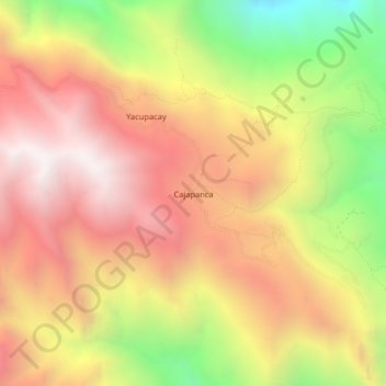 Cajapanca topographic map, elevation, terrain